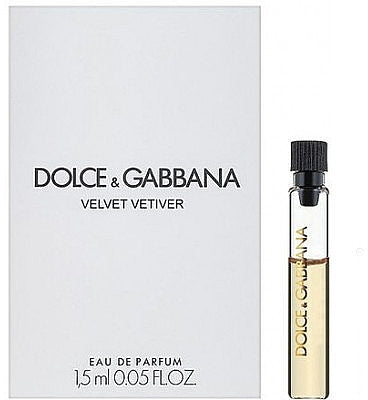 Dolce & Gabbana VELVET Vetiver 1.5 ml 0,05 fl oz officieel parfumstaaltje