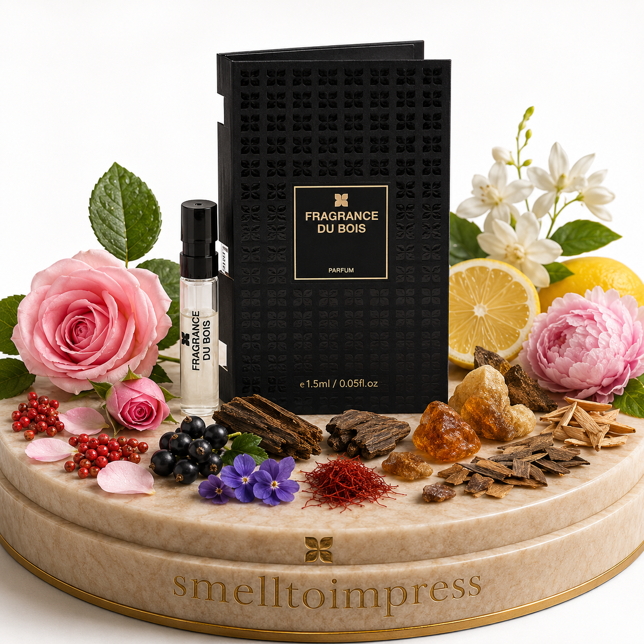 afbeelding van Fragrance Du Bois Siberian Rose officieel parfummonster 1,5 ml 0,05 fl. oz.