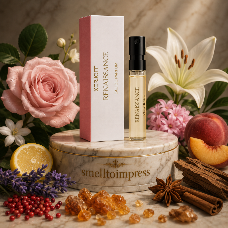 afbeelding van XERJOFF RENAISSANCE officieel parfummonster 2 ml 0,06 fl. oz. geurtester