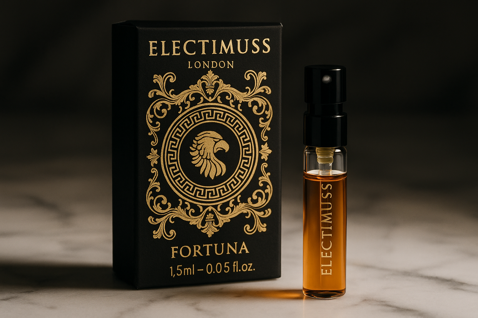 Electimuss London Fortuna 1.5ml 0.05 fl. oz. official perfume sample Electimuss London Fortuna 1.5ml 0.05 fl. oz. official perfume sample