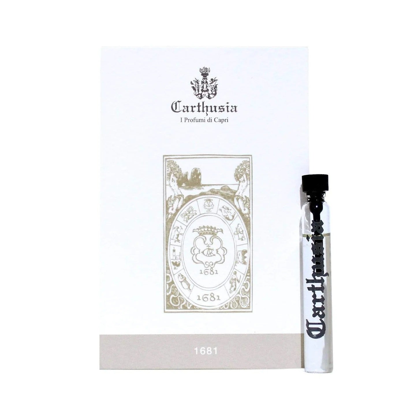 officieel parfumstaaltje of Carthusia 1681 size 2 ml 0,06 oz.
