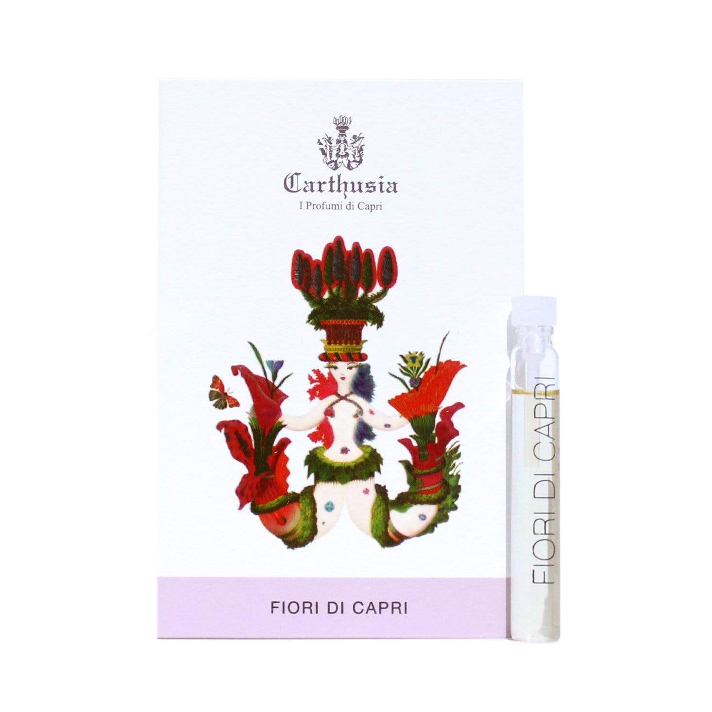 officieel parfumstaaltje of Carthusia Fiori di Capri size 2 ml 0,06 oz.