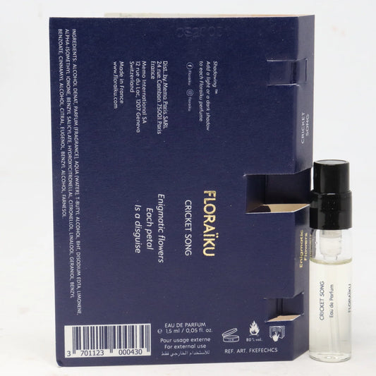 officieel parfumstaaltje of Floraiku Cricket Song fragrances 1.5 ml 0,05 fl oz