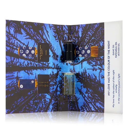 officieel parfumstaaltje of Floraiku My Love Has The Colour Of The Night fragrance 1.5 ml 0,05 fl oz