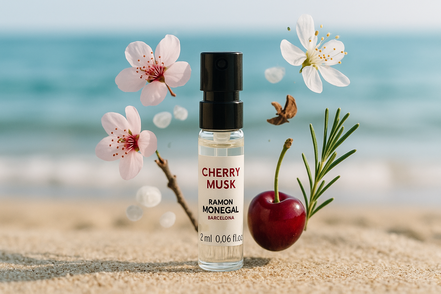 Ramon Monegal Cherry Musk officieel parfummonster 2ml 0,06 fl.o.z. parfum tester Ramon Monegal Cherry Musk officieel parfummonster 2ml 0,06 fl.o.z. parfum tester