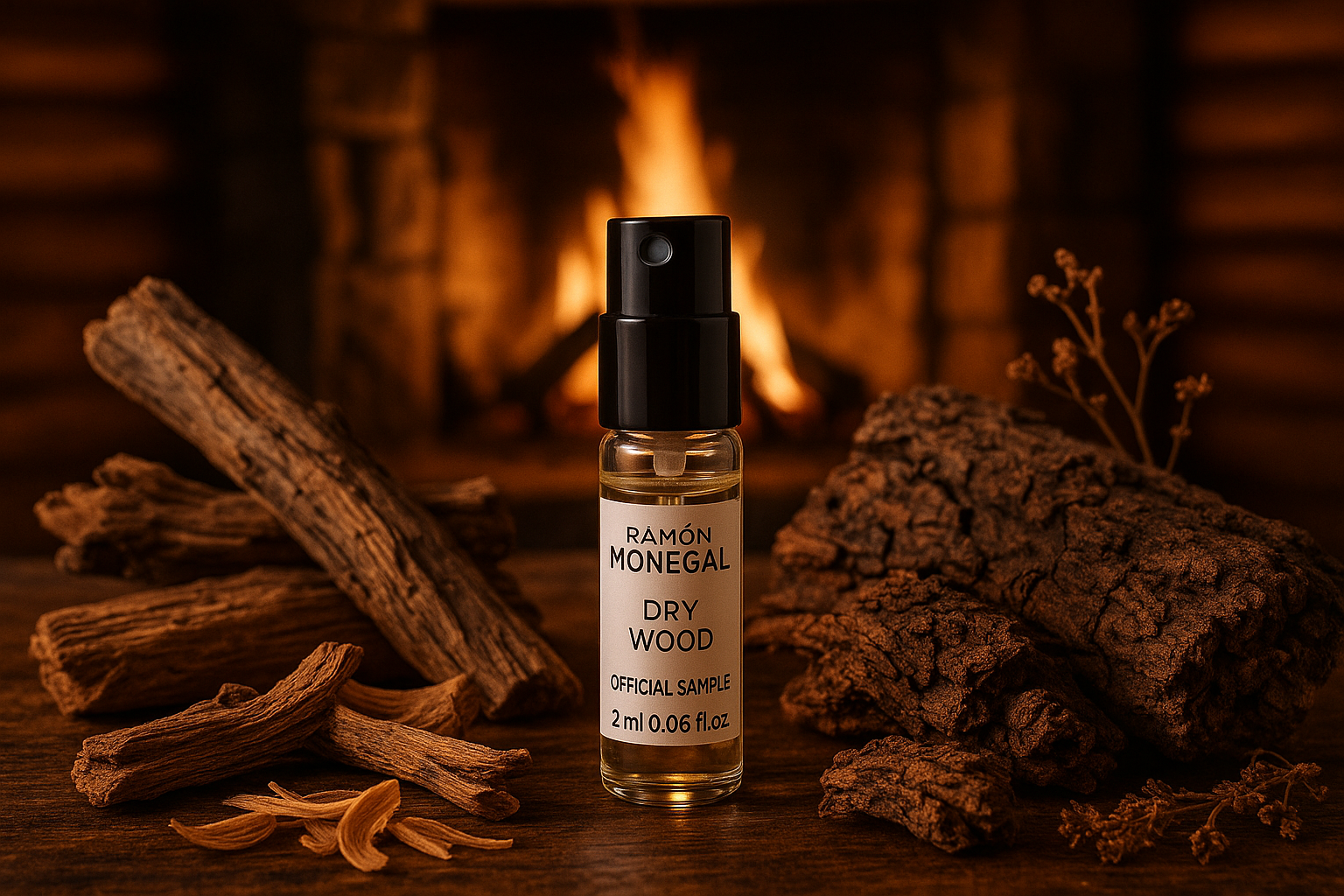 Ramon Monegal Dry Wood officieel parfummonster 2ml 0,06 fl.o.z. parfum tester Ramon Monegal Dry Wood officieel parfummonster 2ml 0,06 fl.o.z. parfum tester