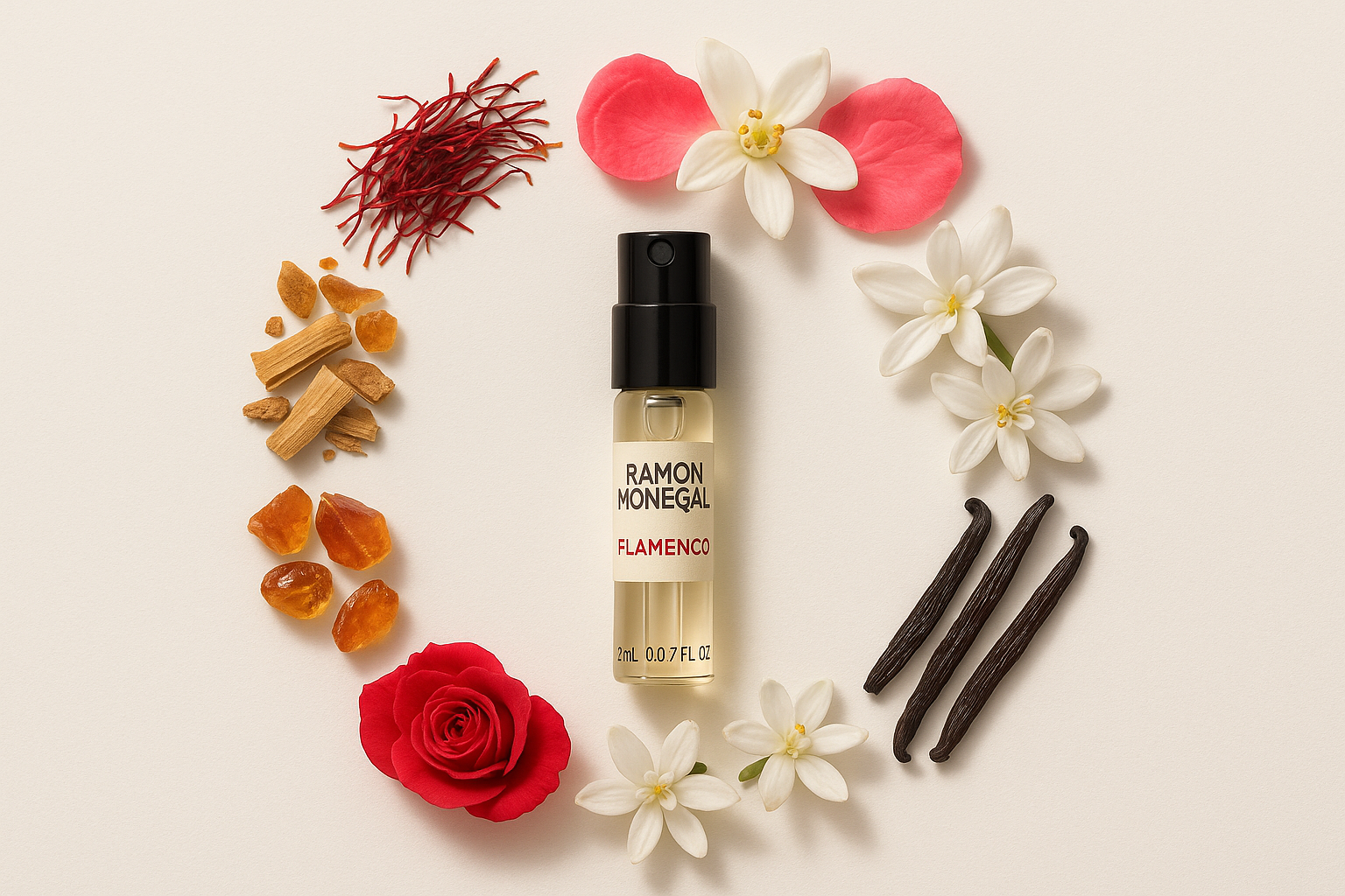 Ramon Monegal Flamenco officieel parfummonster 2ml 0,06 fl.o.z. parfum tester Ramon Monegal Flamenco officieel parfummonster 2ml 0,06 fl.o.z. parfum tester