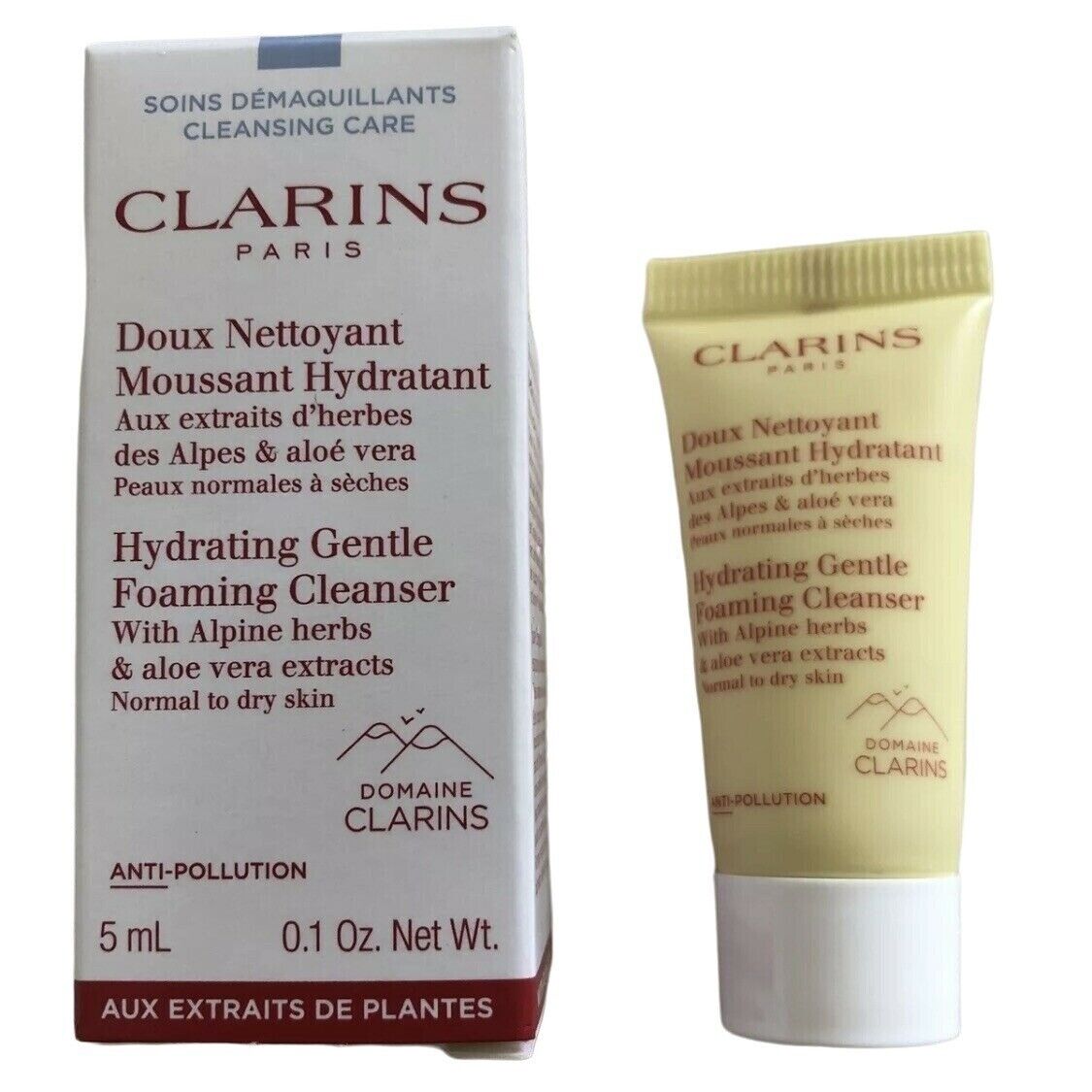 Clarins Hydrating Gentle Foaming Cleanser Mini skincare staaltje 5 ml 0,1 oz. Normal to dry skin