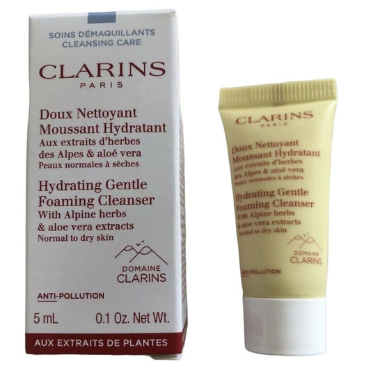 Clarins Hydrating Gentle Foaming Cleanser Mini skincare staaltje 5 ml 0,1 oz. Normal to dry skin