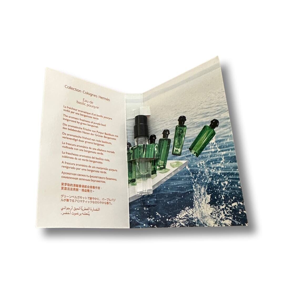 Hermes Eau de basilic pourpre 2 ml 0,06 fl oz official fragrance staaltje