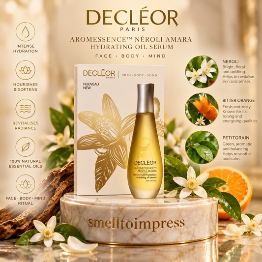 afbeelding van een parfummonster van 1 ml Decléor Aromessence Néroli Amara Hydrating Oil Serum