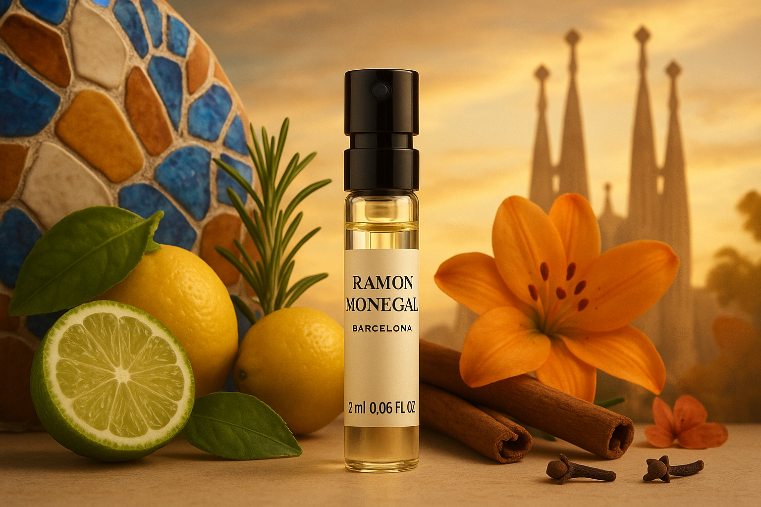 Ramon Monegal Barcelona officieel parfum monster 2ml 0.06 fl.o.z. parfum tester